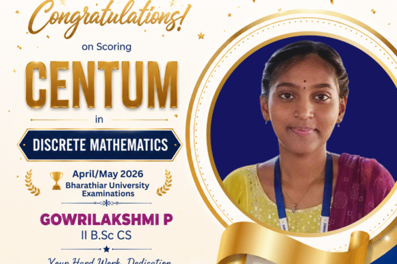 Gowrilakshmi P Excels with a Perfect Score in Discrete Mathematics
